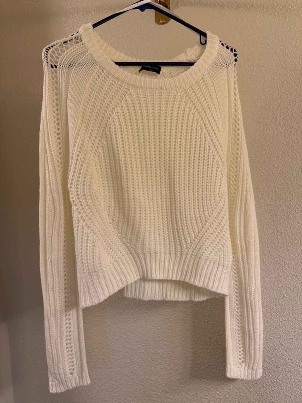 Soft Cream Crewneck Knit Sweater